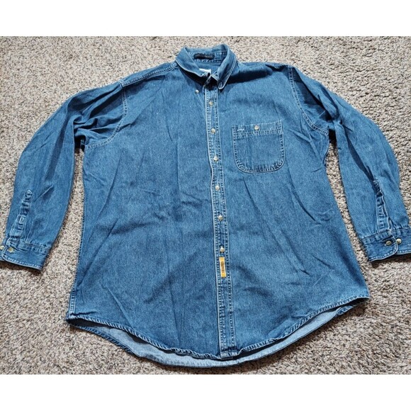 BD BAGGIES FOUNDRY Shirt Mens XLarge Vintage USA Made Denim Button Medium Wash - Picture 1 of 8